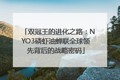 双冠王的进化之路：NYO3磷虾油蝉联全球领先背后的战略密码