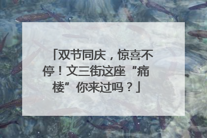 双节同庆，惊喜不停！文三街这座“痛楼”你来过吗？