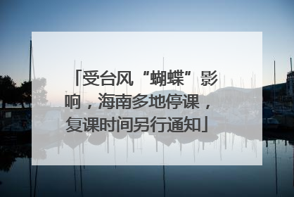 受台风“蝴蝶”影响，海南多地停课，复课时间另行通知