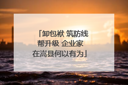 卸包袱 筑防线 帮升级 企业家在嵩县何以有为