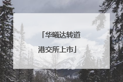 华曦达转道港交所上市