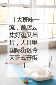 去班味一流，首店云集好逛又出片，天目里国际街区今天正式开街