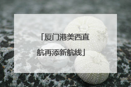 厦门港美西直航再添新航线