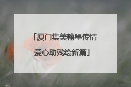 厦门集美翰墨传情 爱心助残绘新篇