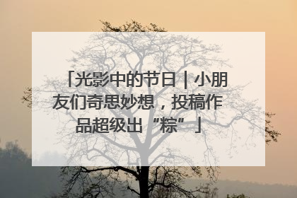 光影中的节日｜小朋友们奇思妙想，投稿作品超级出“粽”