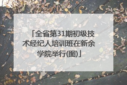 全省第31期初级技术经纪人培训班在新余学院举行(图)