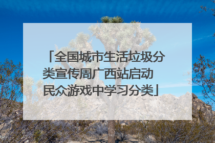 全国城市生活垃圾分类宣传周广西站启动 民众游戏中学习分类