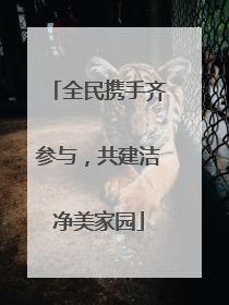 全民携手齐参与，共建洁净美家园