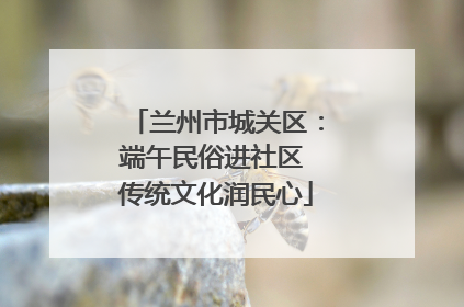 兰州市城关区：端午民俗进社区 传统文化润民心