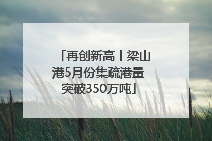再创新高丨梁山港5月份集疏港量突破350万吨
