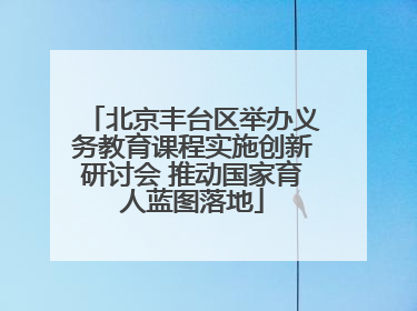 北京丰台区举办义务教育课程实施创新研讨会 推动国家育人蓝图落地
