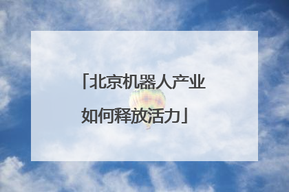 北京机器人产业如何释放活力