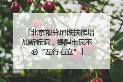 北京部分地铁扶梯增加新标识，提醒市民不必“左行右立”