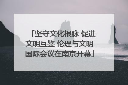 坚守文化根脉 促进文明互鉴 伦理与文明国际会议在南京开幕