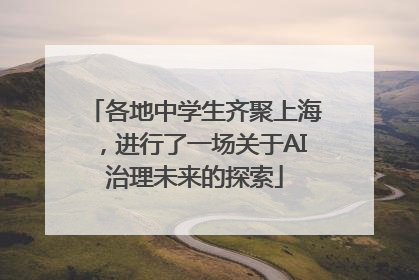 各地中学生齐聚上海，进行了一场关于AI治理未来的探索