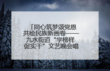 同心筑梦颂党恩 共绘民族新画卷——九水街道“学榜样 促实干”文艺晚会唱响民族团结主旋律