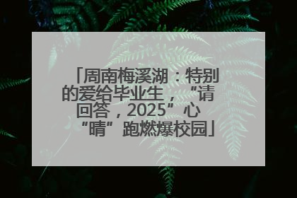 周南梅溪湖：特别的爱给毕业生，“请回答，2025”心“晴”跑燃爆校园