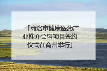 商洛市健康医药产业推介会暨项目签约仪式在商州举行