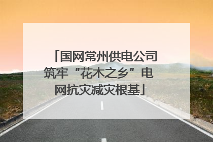 国网常州供电公司筑牢“花木之乡”电网抗灾减灾根基