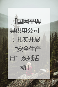 国网平舆县供电公司：扎实开展“安全生产月”系列活动