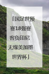 国足世预赛18强赛客负印尼 无缘美加墨世界杯