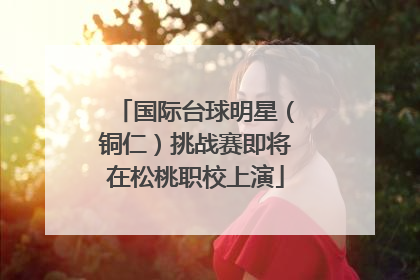 国际台球明星（铜仁）挑战赛即将在松桃职校上演
