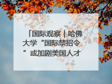 国际观察｜哈佛大学“国际禁招令”或加剧美国人才“出走潮”