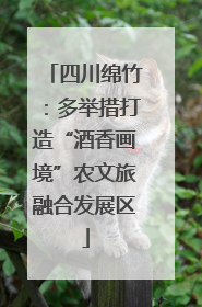 四川绵竹：多举措打造“酒香画境”农文旅融合发展区