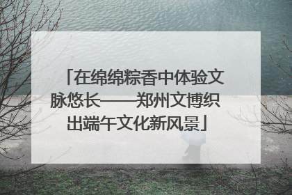 在绵绵粽香中体验文脉悠长——郑州文博织出端午文化新风景