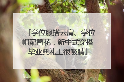 学位服搭云肩、学位帽配簪花，新中式穿搭毕业典礼上很吸睛