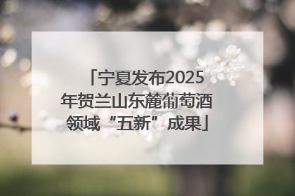 宁夏发布2025年贺兰山东麓葡萄酒领域“五新”成果