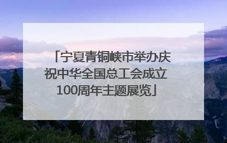 宁夏青铜峡市举办庆祝中华全国总工会成立100周年主题展览