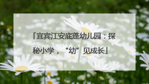宜宾江安底蓬幼儿园：探秘小学，“幼”见成长