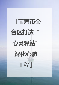 宝鸡市金台区打造“心灵驿站” 深化心防工程