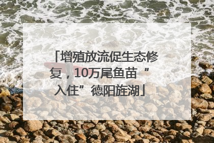 增殖放流促生态修复,10万尾鱼苗“入住”德阳旌湖