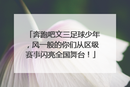 奔跑吧文三足球少年,风一般的你们从区级赛事闪亮全国舞台!