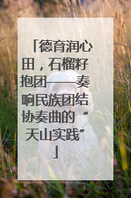 德育润心田，石榴籽抱团——奏响民族团结协奏曲的“天山实践”