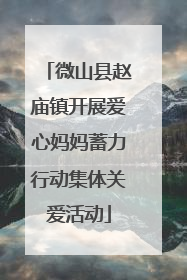 微山县赵庙镇开展爱心妈妈蓄力行动集体关爱活动