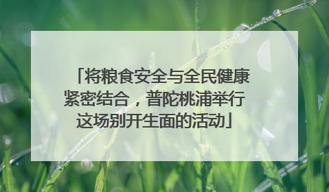 将粮食安全与全民健康紧密结合，普陀桃浦举行这场别开生面的活动