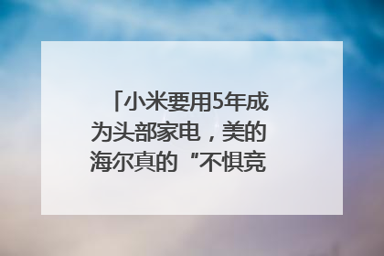 小米要用5年成为头部家电，美的海尔真的“不惧竞争”？｜热财经