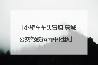 小轿车车头冒烟 蒙城公交驾驶员雨中相救