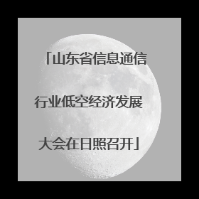 山东省信息通信行业低空经济发展大会在日照召开