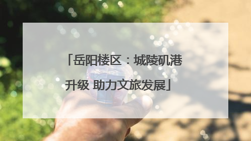 岳阳楼区：城陵矶港升级 助力文旅发展