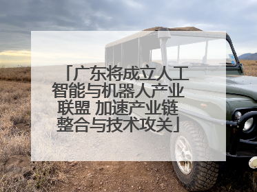 广东将成立人工智能与机器人产业联盟 加速产业链整合与技术攻关