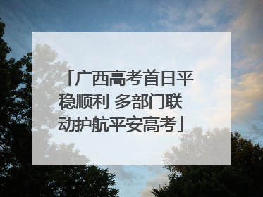 广西高考首日平稳顺利 多部门联动护航平安高考
