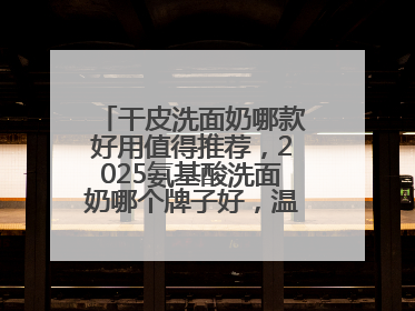 干皮洗面奶哪款好用值得推荐，2025氨基酸洗面奶哪个牌子好，温和在线