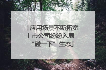 应用场景不断拓宽 上市公司纷纷入局“碰一下”生态