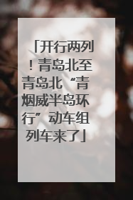 开行两列！青岛北至青岛北“青烟威半岛环行”动车组列车来了