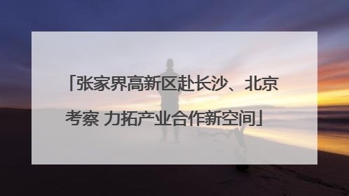 张家界高新区赴长沙、北京考察 力拓产业合作新空间