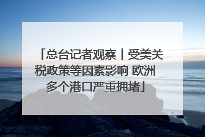 总台记者观察丨受美关税政策等因素影响 欧洲多个港口严重拥堵